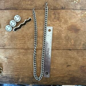 Silver Chain Necklace- long choker